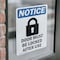 Signmission Door Must Be Locked Sign With Symbol, 3.5 in W x Rectangle, Vinyl Decal OS-2PACK-NS-D-35-V-11501 - alternate 5